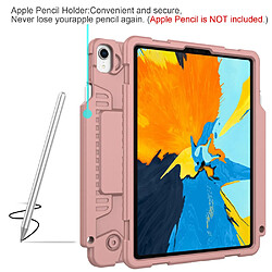 Coque en TPU + silicone, antichoc avec support rose pour votre Apple iPad Pro 11 pouces (2018)