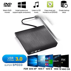 Avis Audew Lecteur DVD externe Slim USB 3.0 DVD-RW Lecteur CD-RW Lecteur de graveur combiné