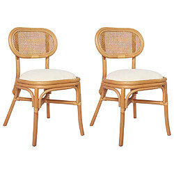 Decoshop26 Lot de 2 chaises de salle à manger cuisine design classique lin CDS020667