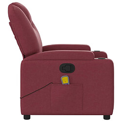 Maison Chic Fauteuil de massage inclinable,Fauteuil luxe de relaxation Rouge bordeaux Tissu -MN13429 pas cher