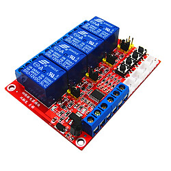 Module de relais de verrouillage auto-verrouillage 4 canaux h / l triger de niveau pour arduino 3v