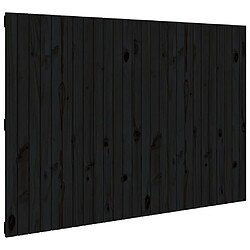 vidaXL Tête de lit murale Noir 166x3x110 cm Bois massif de pin