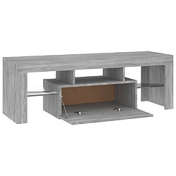 Acheter Maison Chic Meubles TV avec lumières LED - Banc TV pour salon sonoma gris 120x35x40 cm -MN59851