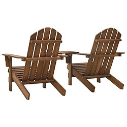 Avis vidaXL Chaises de jardin Adirondack avec table Bois de sapin Marron