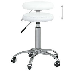 Avis vidaXL Tabouret de massage Similicuir Blanc