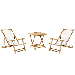 Beliani Ensemble pour bistro ATRANI/MOLISE Bois Beige clair