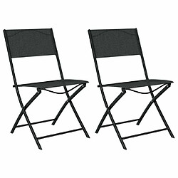 Avis Maison Chic Table de bistro et chaises d'extérieur 3 pcs,Ensemble de bistro de jardin pour relax Acier Noir -GKD569530