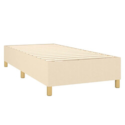 Acheter Maison Chic Lit Adulte - Lit simple Lit à sommier tapissier avec matelas moelleux - Meuble de Chambre - Crème 100x200 cm Tissu -MN86241