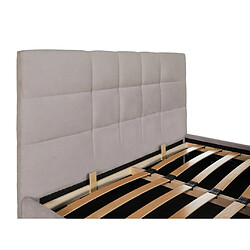 Lit coffre 180 x 200 cm - Tissu - Beige - ELIAVA de Pascal Morabito pas cher