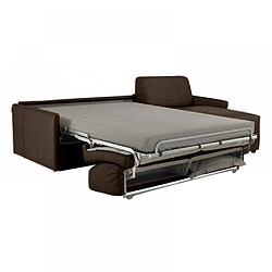 Inside 75 Canapé d'angle SUN convertible EXPRESS 160cm tweed marron matelas épaisseur 16cm pas cher