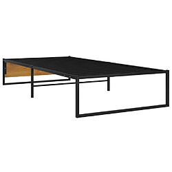 Acheter vidaXL Cadre de lit sans matelas noir métal 90x200 cm