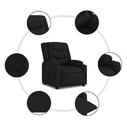 Acheter vidaXL Fauteuil inclinable Noir Tissu