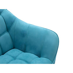 Vente-Unique Canapé 2 places et fauteuil en tissu bleu CASERTA pas cher