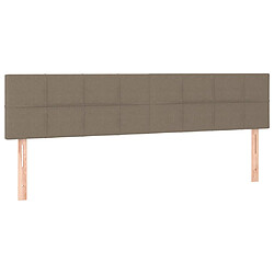 vidaXL Têtes de lit 2 pcs Taupe 100x5x78/88 cm Tissu