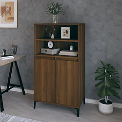 Maison Chic Buffet,Meuble de Rangement,commode pour salon,Cuisine Chêne marron 60x36x110 cm Bois d'ingénierie -MN99590