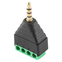 Avis Wewoo Adaptateur Connecteur audio stéréo de bornier mâle 3,5 mm à 4 broches 4 mm