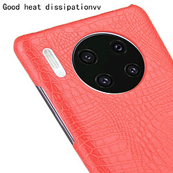 Wewoo Coque Rigide Pour Huawei Mate 30 Crocodile antichoc Texture PC + étui en PU rouge