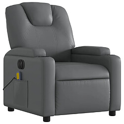 Avis Maison Chic Fauteuil Relax pour salon, Fauteuil de massage inclinable électrique gris similicuir -GKD54389