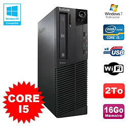 PC Lenovo M91p 7005 SFF Intel Core I5 3,1Ghz 16Go Disque 2To WIFI W7 Pro - Occasion