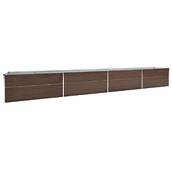 vidaXL Lit surélevé de jardin Acier galvanisé 600x80x77 cm Marron