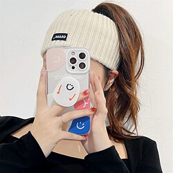 GUPBOO Étui pour iPhone11 Support de Smiley coloré étui de téléphone portable créatif coque souple transparente