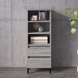 vidaXL Buffet haut Sonoma gris 40x36x110 cm Bois d'ingénierie