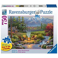 Ravensburger Puzzle 2D for seniors: Living room by the river 750 elements