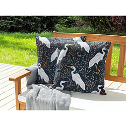 Beliani Lot de 2 coussins PIANAZZO 45 x 45 cm Animal Noir