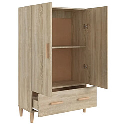 Avis vidaXL Buffet haut Chêne sonoma 70x31x115 cm Bois d'ingénierie