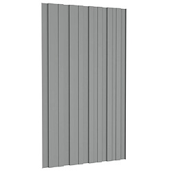 Acheter vidaXL Panneaux de toiture 36 pcs Acier galvanisé Gris 80x45 cm