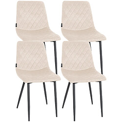 Non Lot de 4 chaises Telde en velours