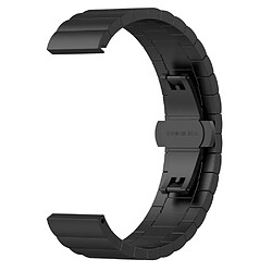 Bracelet en métal avec boucle papillon noir pour votre Huawei Smart GT