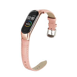 Bracelet en cuir pour Xiaomi Mi Band 3/4 - Rose