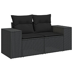 Avis Maison Chic Salon de jardin 10 pcs avec coussins | Ensemble de Table et chaises | Mobilier d'Extérieur noir résine tressée -GKD11214