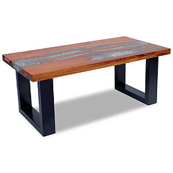 Avis ComfortXL Table Basse Teck Résine 100x50 Cm