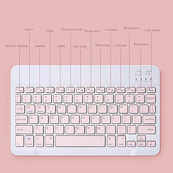 Avis Universal Nouveau clavier Bluetooth pour Apple iPad Tablette Huawei M6 Android Universel Rechargeable 10 Pouces | Clavier (Rose)