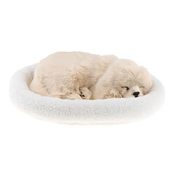 Chien de simulation avec animal en peluche d'ornement Home Decor White