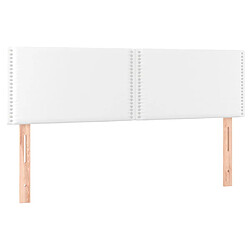 vidaXL Têtes de lit 2 pcs Blanc 72x5x78/88 cm Similicuir