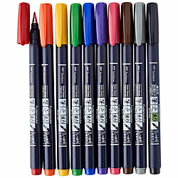 Ensemble de Marqueurs Tombow Fudenosuke Multicouleur (10 Unités)