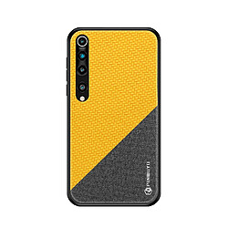 Coque en TPU + PU jaune pour votre Xiaomi Mi 10/Mi 10 Pro