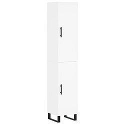 vidaXL Buffet haut Blanc 34,5x34x180 cm Bois d'ingénierie