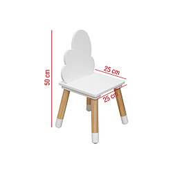 Avis Mobili Rebecca Chaises pour enfants Rebecca Mobili Tamar 50x25x25 MDF Pin Blanc Marron ENSEMBLE 2 pcs