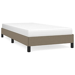 vidaXL Cadre de lit sans matelas taupe 90x200 cm tissu