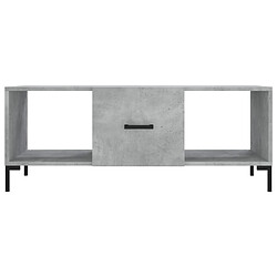 Acheter vidaXL Table basse gris béton 102x50x40 cm bois d'ingénierie