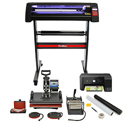 Monstershop Plotter de Découpe & Presse à Chaud 5 en 1 avec Kit de Découpe, Logiciel SignCut Pro