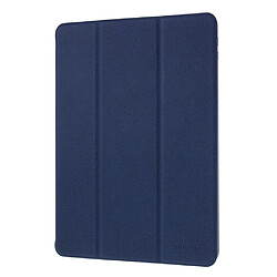 Etui en PU veille automatique avec support bleu pour votre Apple iPad 10.2 (2019)