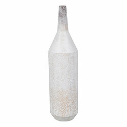 BigBuy Home Vase Blanc Fer 15 x 15 x 60,5 cm