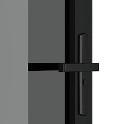 Acheter vidaXL Porte intérieure 93x201,5 cm Noir Verre ESG et aluminium