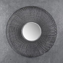 L'Héritier Du Temps Miroir Filaire Hinsk Glace Ronde Décoration Murale en Métal 9x80x80cm