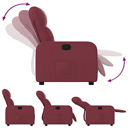 Avis vidaXL Fauteuil inclinable Rouge bordeaux Tissu